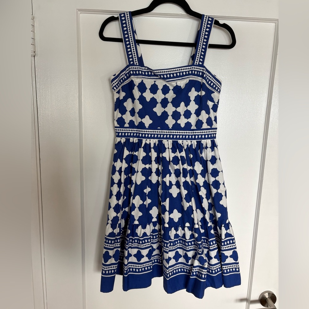 Kate Spade Blue and White Patterned Dress
